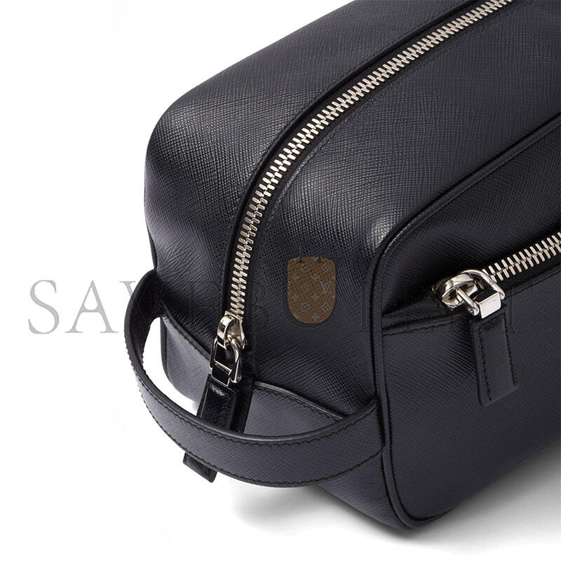 PRADA SAFFIANO LEATHER TRAVEL POUCH 2NA819 (22*12.5*11cm) PRADA SAFFIANO LEATHER TRAVEL POUCH 2NA819 (22*12.5*11cm)
